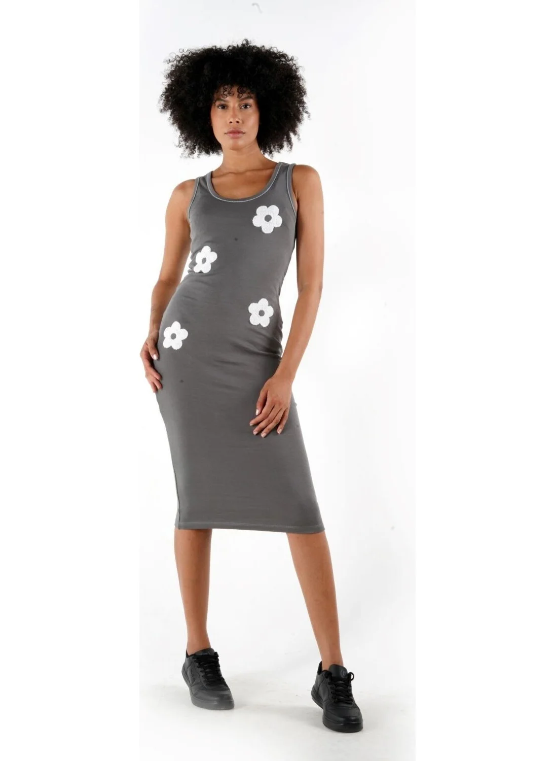 الكسندر جاردي Thick Strapped Patterned Pencil Dress (A24-10304)