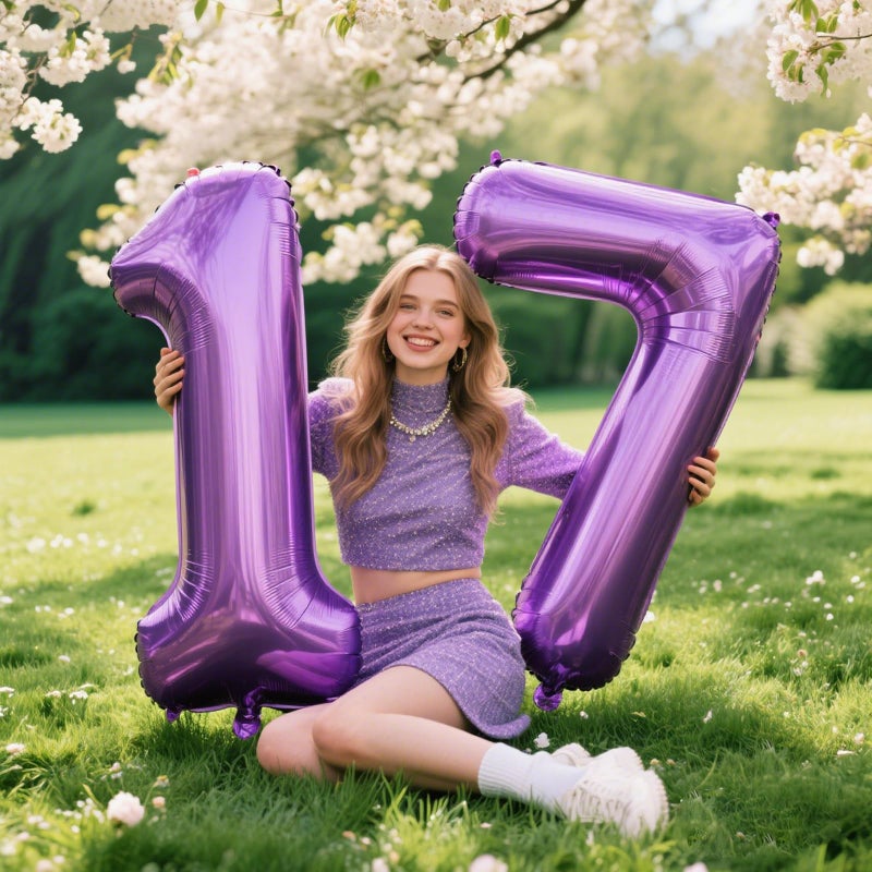 Kelfuoya 40 Inch 1 Balloon Purple Number Giant Large 10 12 13 15 Foil for Birthdays,Anniversaries Graduations, 10th 21th Birthday Decorations for Kids - Image 4