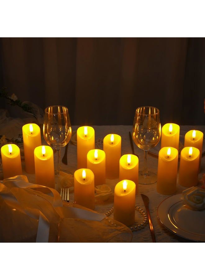 Rossesay 48 Pcs Christmas Flameless Candles Bulk Flameless Pillar Candles Romantic Night for Him Set Battery Operated LED Candles for Proposal Wedding Valentine's Day Halloween Diwali - Image 5