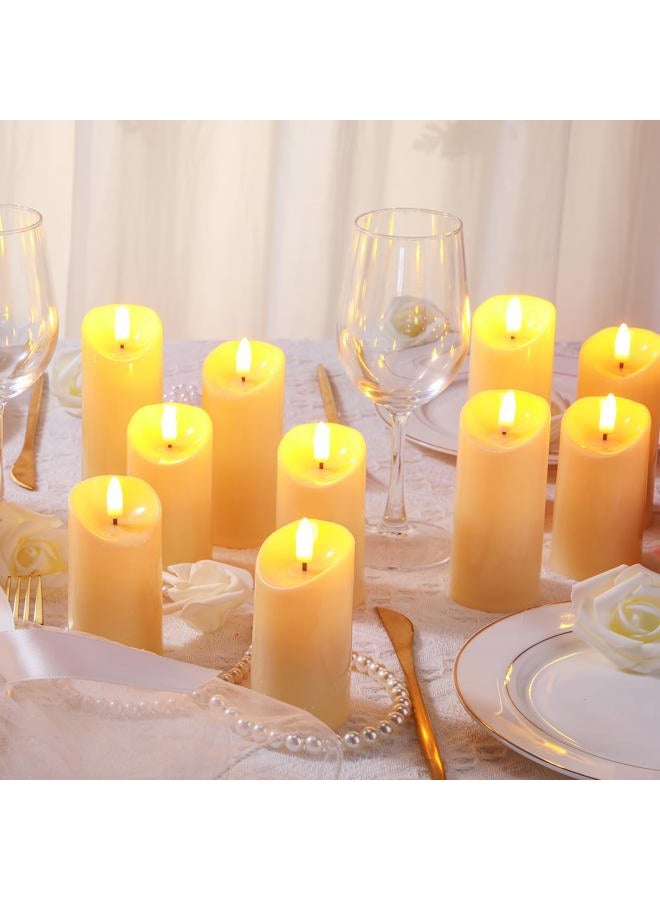 Rossesay 48 Pcs Christmas Flameless Candles Bulk Flameless Pillar Candles Romantic Night for Him Set Battery Operated LED Candles for Proposal Wedding Valentine's Day Halloween Diwali - Image 2
