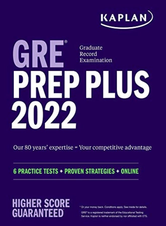 Gre Prep Plus 2022 Our 80 Years Expertise = Your Competitive Advantage 6 Practice Tests + Proven St