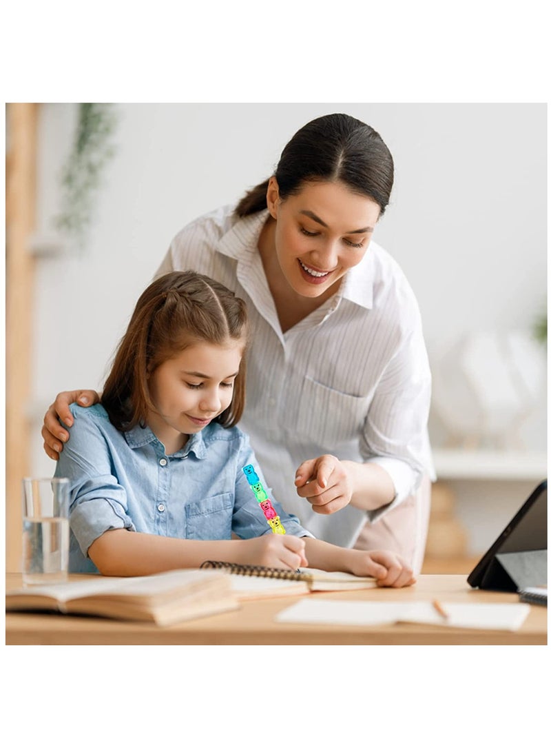 KASTWAVE أقلام رصاص بلاستيكية قابلة للتكديس، 20 قطعة، أقلام رصاص على شكل قلب لطيف للأطفال، أقلام رصاص مرحة على شكل دب، أقلام رصاص غير قابلة للبراية، مستلزمات مكتبية مدرسية للأطفال - Image 5