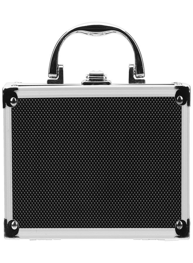 ERINGOGO Aluminum Attache Case - 7inch Lock Metal Briefcase with Ripple Foam, Hard Aluminum Carrying Case for Men, Universal Portable Tool Case for Laptop/Luggage/Instrument, Black - Image 4