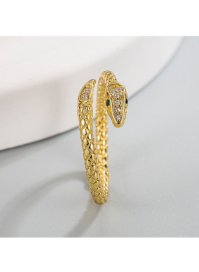 Beyond Snake Twistable Ring, 14K Gold Plated Anti Fading Titanium Ring, Luxury Gold Ring for Women (Golden) - Image 2