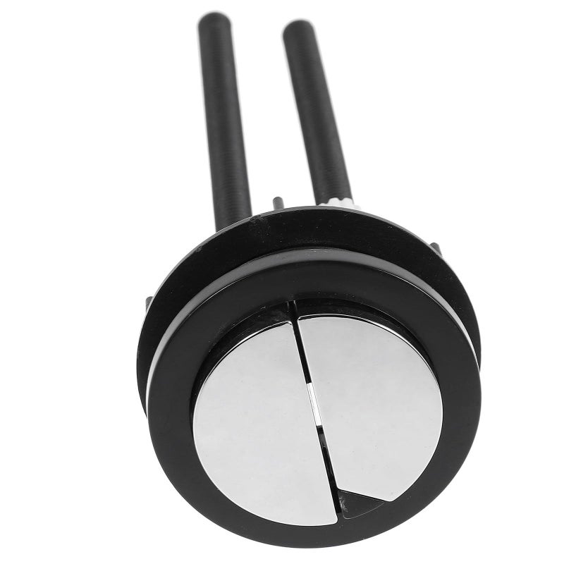 Universal Dual Toilet Flush Button Replacement 48x57mm Plastic Water Tank Push Button Black 2pcs Set - Image 2