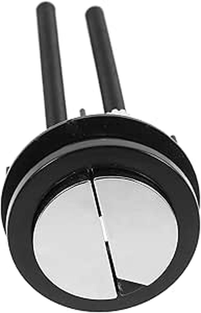 Universal Dual Toilet Flush Button Replacement 48x57mm Plastic Water Tank Push Button Black 2pcs Set - Image 1
