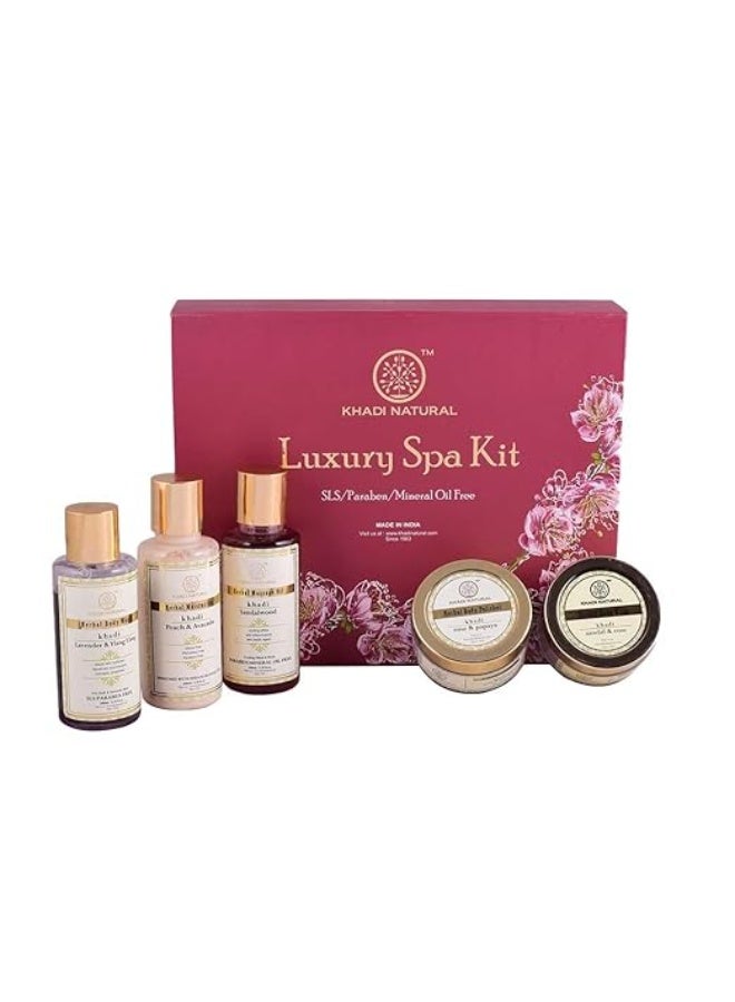 Khadi Natural Luxury Spa Kit|Spa-like experience at home|Cleansing and Nourishing Products| Improve skin texture|Suitable for All Skin Types - Image 1