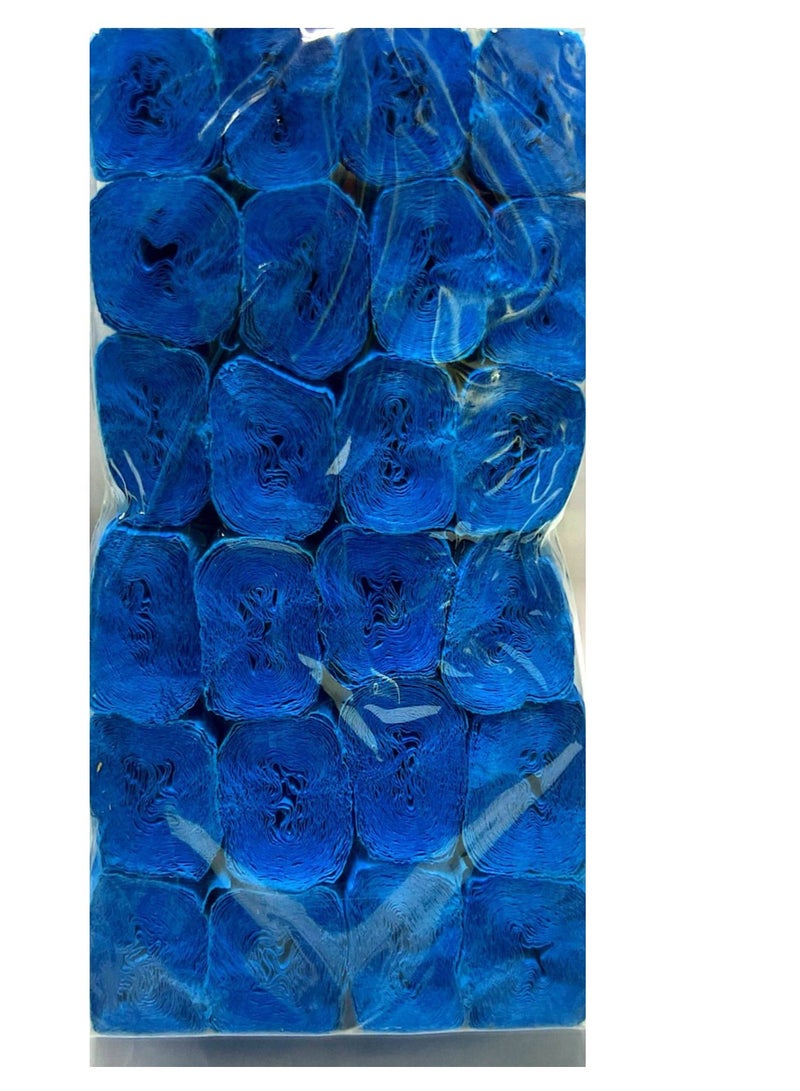 Flamingo Crepe Paper Streamer Single Color 1.5Inches Blue Color  Pack Of 24 - Image 2
