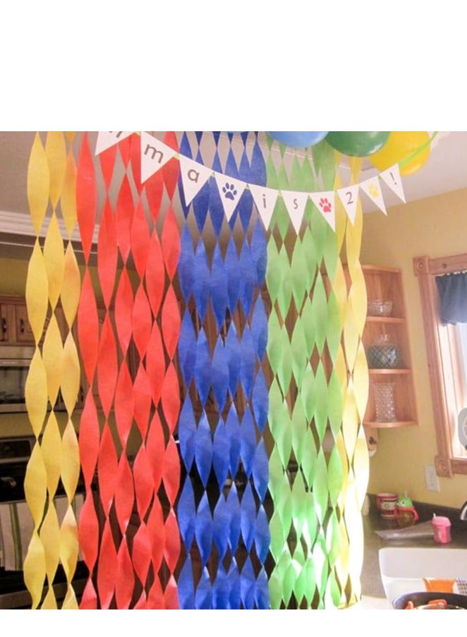 Flamingo Crepe Paper Streamer Single Color 1.5Inches Blue Color  Pack Of 24 - Image 3