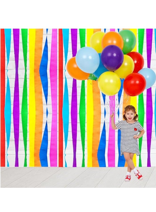 Flamingo Crepe Paper Streamer Single Color 1.5Inches Blue Color  Pack Of 24 - Image 4