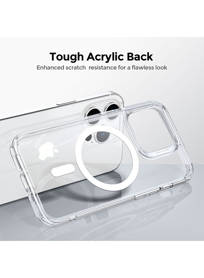 O Ozone Protective Cover for Apple iPhone 14 Pro Case with Magsafe TPU Acrylic Slim Thin Shockproof Phone Cover - Clear - Image 5