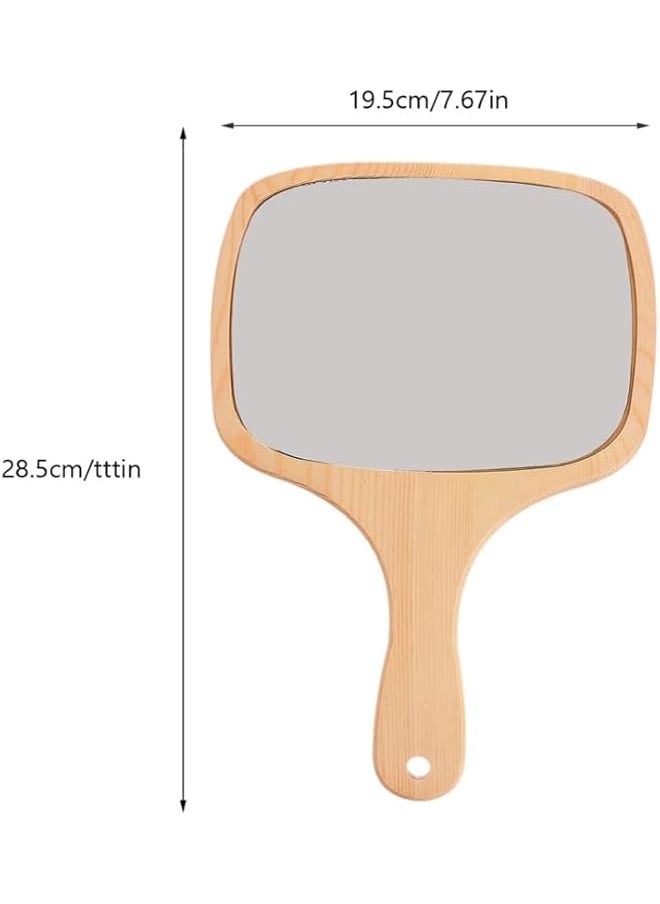 The Bros Wood Makeup Mirror, Portable Wooden Handle Hand Held Makeup Mirror Vintage Wood Vanity Cosmetic Mirror Travel Makeup Mirror for Women,bathroom mirror,beauty makeup mirror  - Image 5