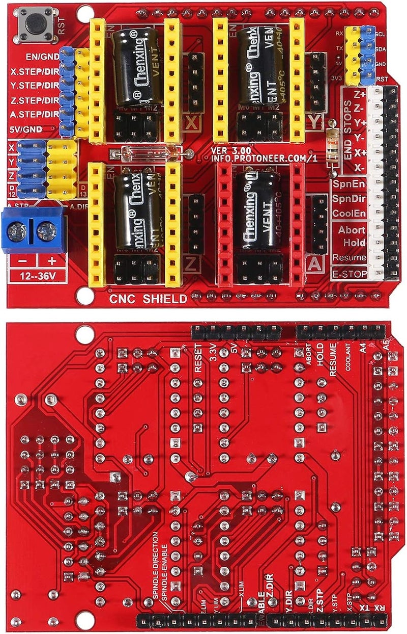 ACEIRMC 3D Printer CNC Shield V3 Engraver Expansion Board with 4X A4988 Driver Module and 4 x Radiator (Kits) - Image 3