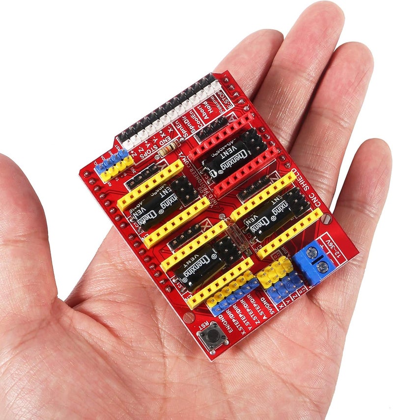 ACEIRMC 3D Printer CNC Shield V3 Engraver Expansion Board with 4X A4988 Driver Module and 4 x Radiator (Kits) - Image 4