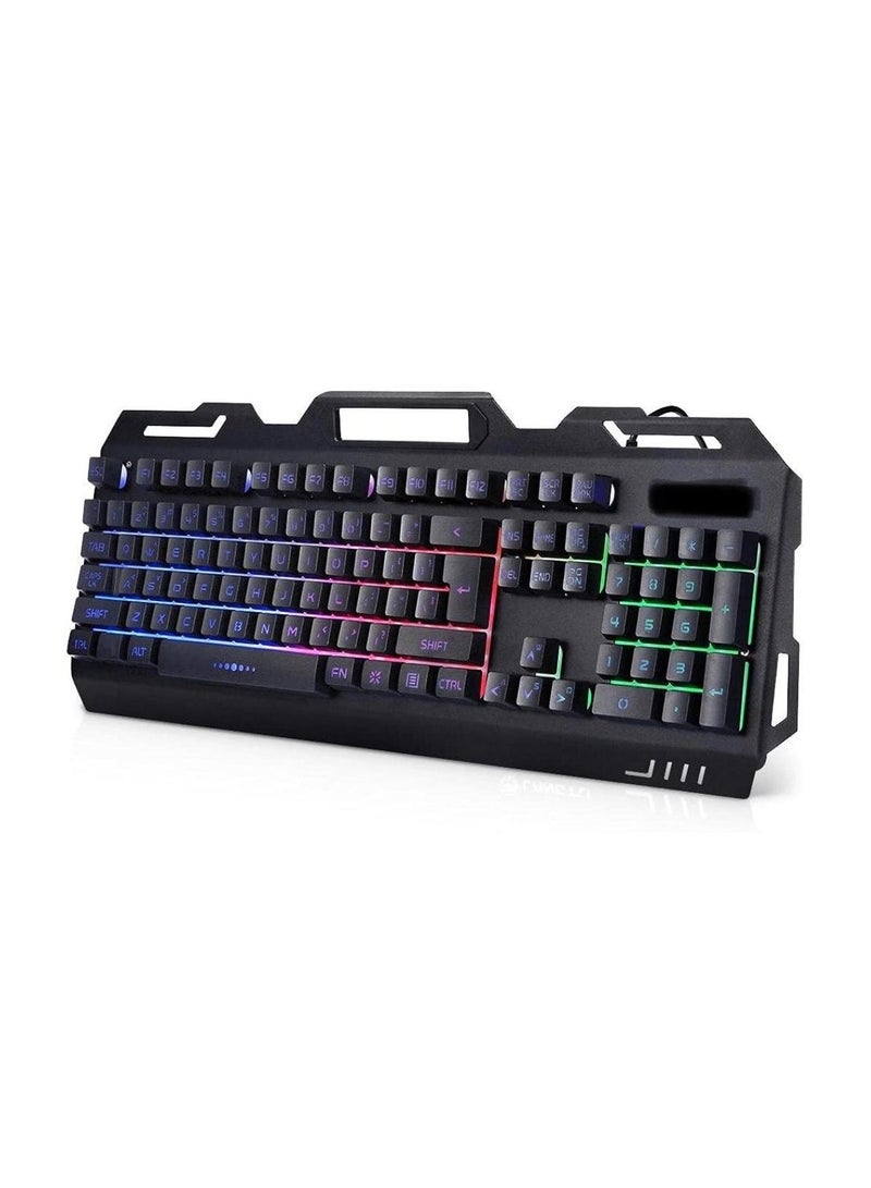 جاما لوحه مفاتيح للالعاب باضاءه خلفيه و٧ الوان مختلفه ومسند للموبيل - Image 5