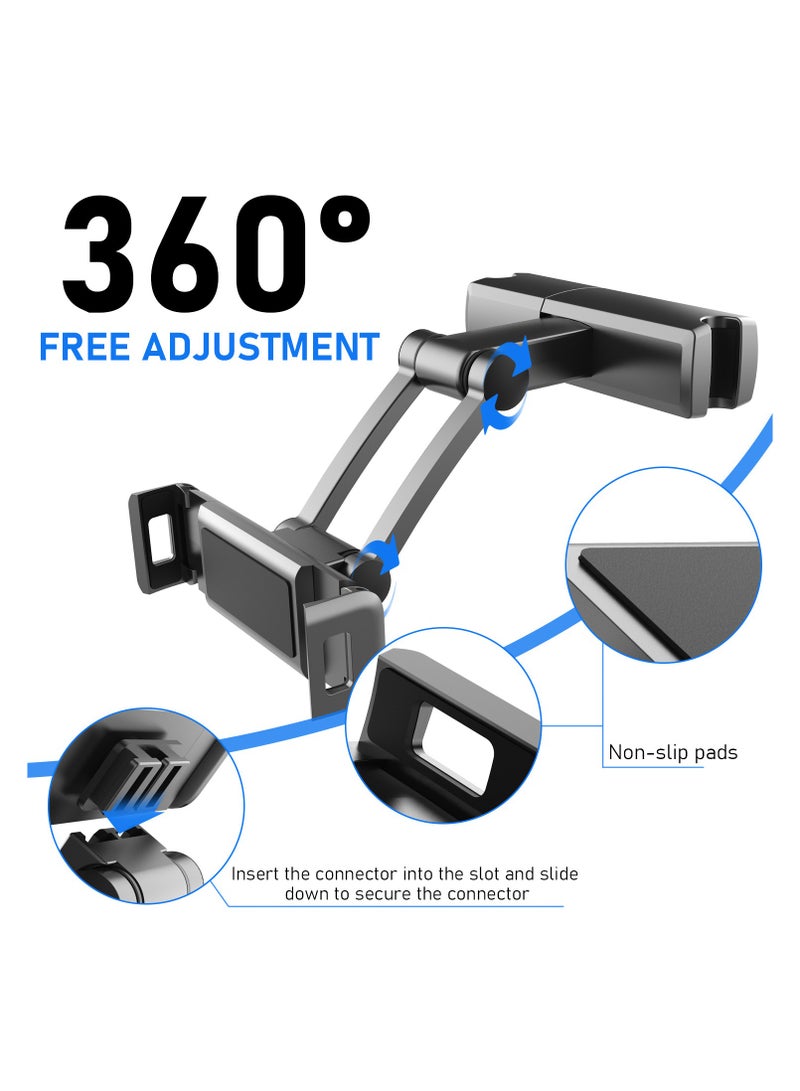 Folanry Car Back Seat Tablet Mount Holder, Adjustable Phone Mount for Car Back Seat,Secure and Stable, Suitable for 4.7-12.9 inch Devices, Adjustable Distance,Viewing Angle,Rotating Screen - Image 3