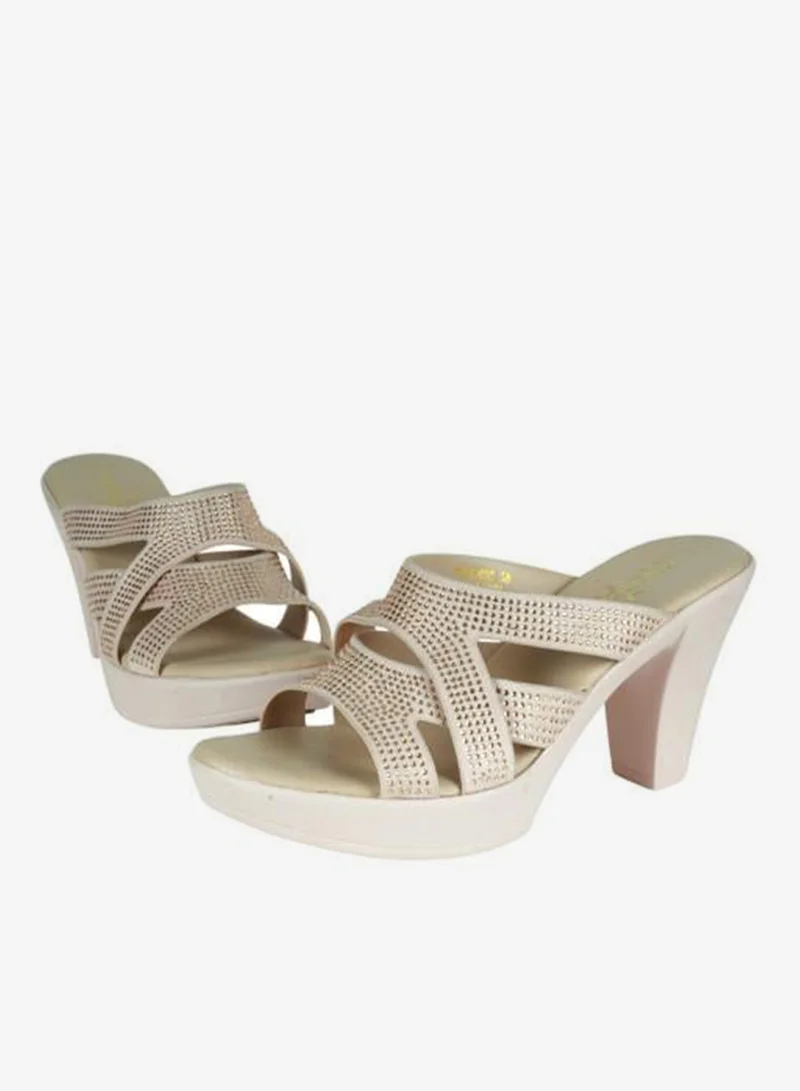 Michelle Morgan Beige 092-2913 Michelle Morgan Ladies High Heel Sandals 314RJ62C for Women | Best Price UAE