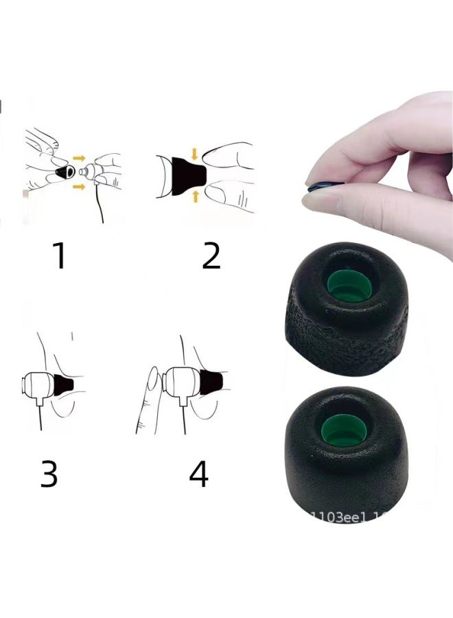For Sony WF-1000XM4 Wireless Bluetooth Headphone Set Wf1000xm3 Non-slip Earplugs Memory Cotton Ear Cap C-Color:Black S/1-Model:Sony WF-1000XM4  - Image 5