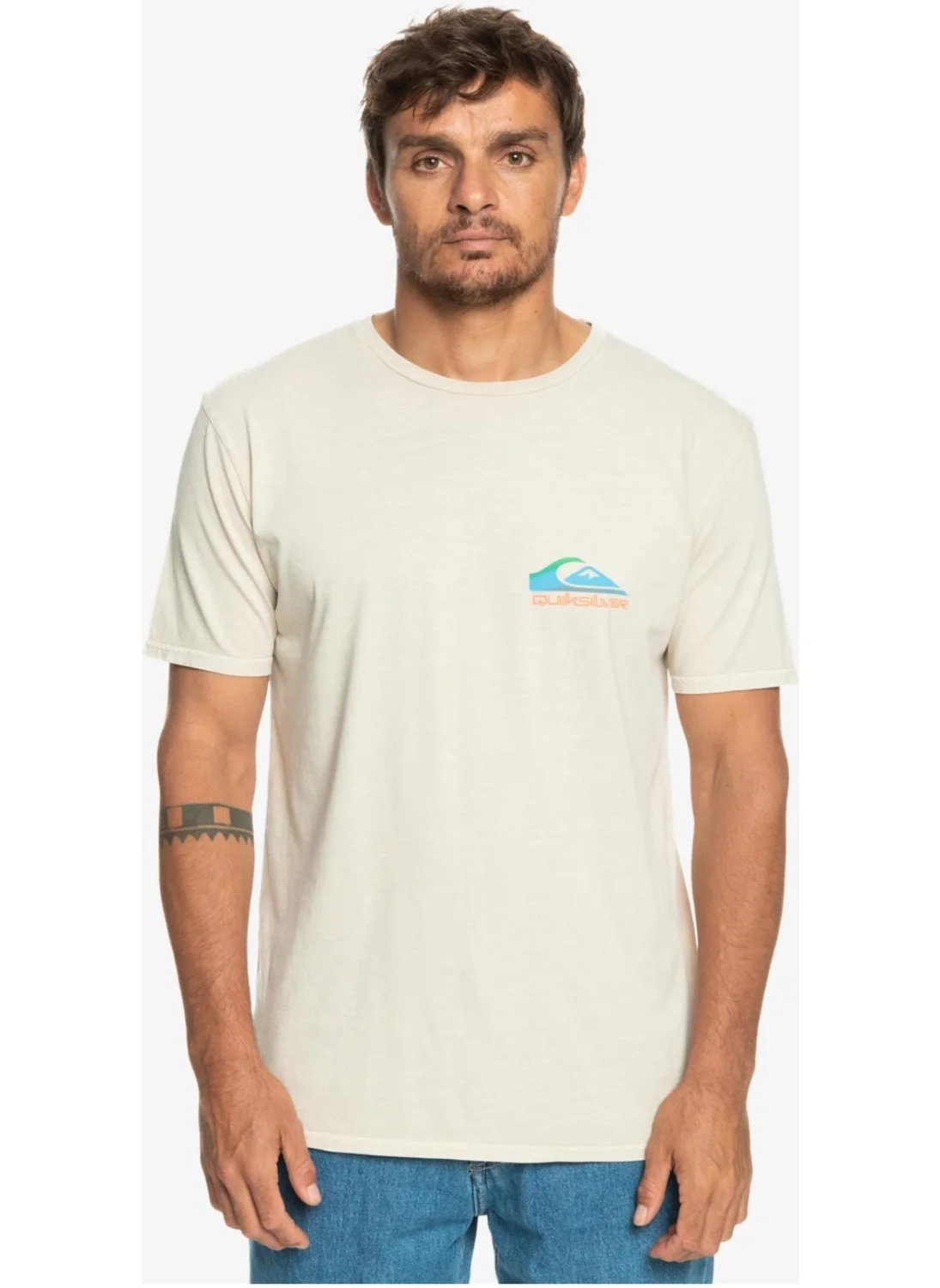 QUIKSILVER Pastime Paradise Men's Multicolor Crew Neck T-Shirt