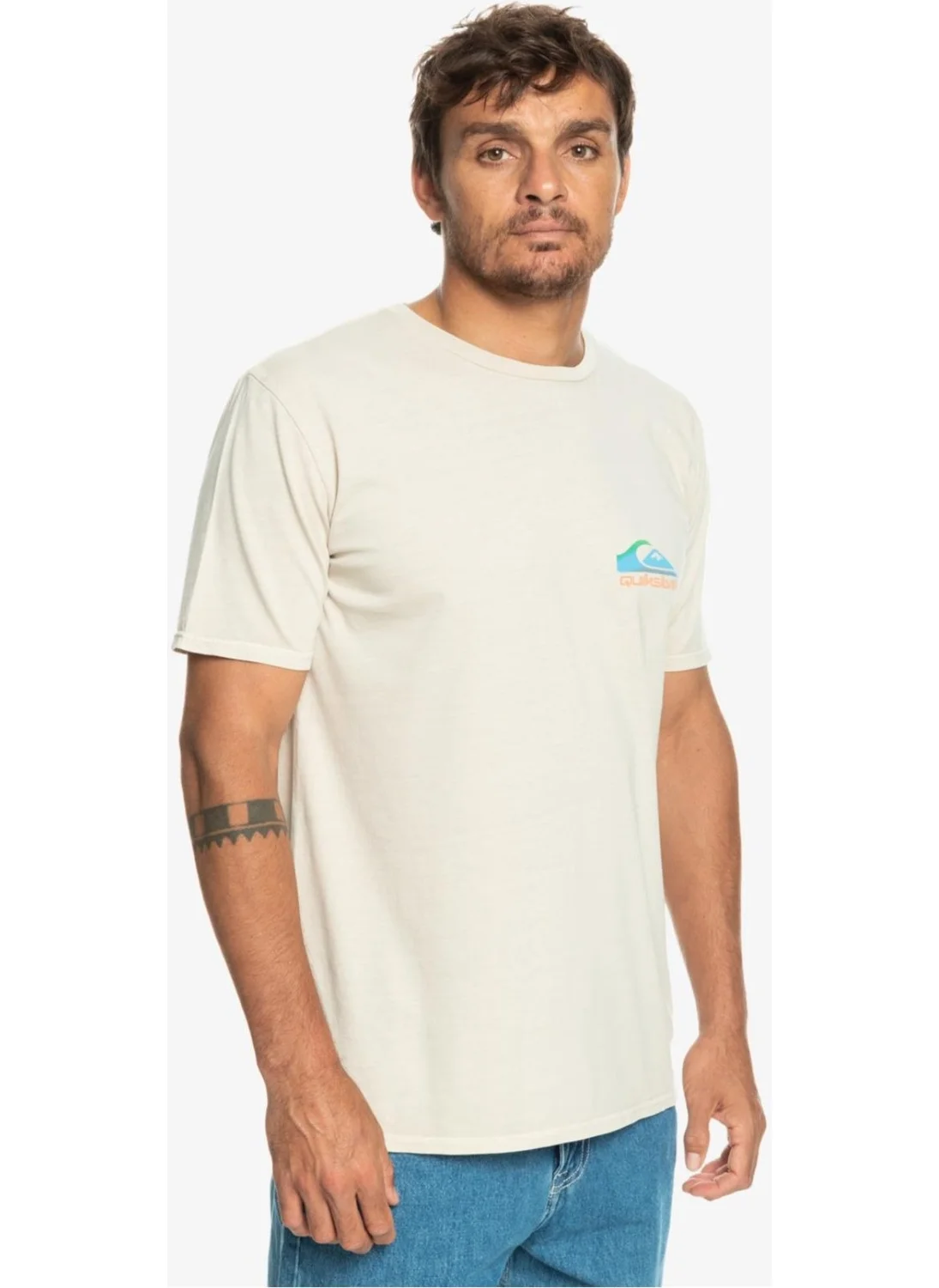 كويك سيلفر Pastime Paradise Men's Multicolor Crew Neck T-Shirt