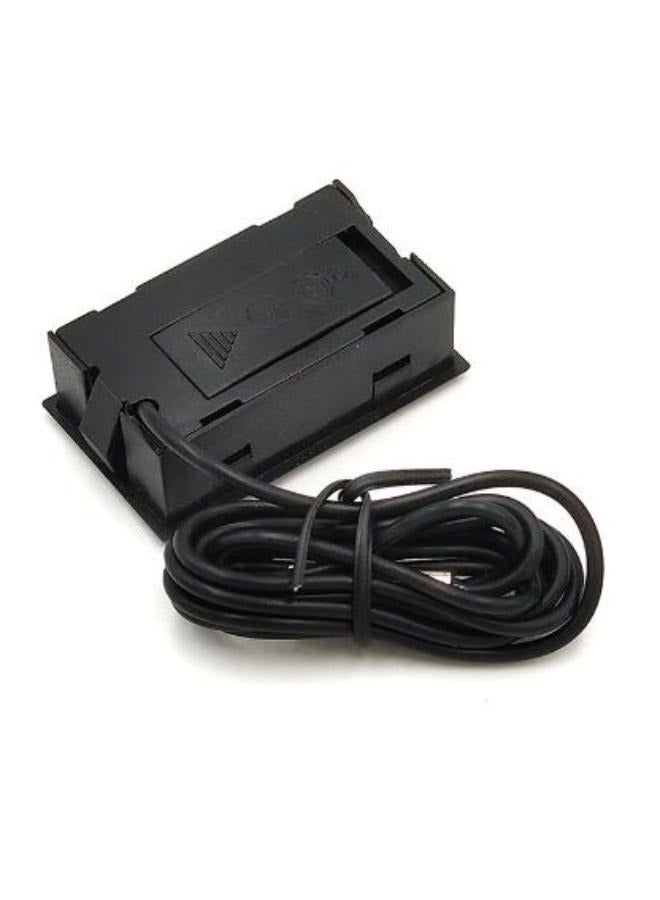 مقياس حرارة رقمي صغير بشاشة LCD مزود بمستشعر TPM-10، للمجمدات والثلاجات وأحواض السمك، مقياس حرارة مدمج مع سلك باللونين الأبيض والأسود - Image 3