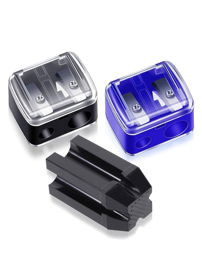 Caliee Caliee 3 Pack Makeup Pencil Sharpener 4 in 1 Eyebrow Makeup Sharpening Tool Duckbill Shape Eyebrow Pencil Sharpener Travel-Friendly Cosmetic Pencil Sharpener Set  - Image 1