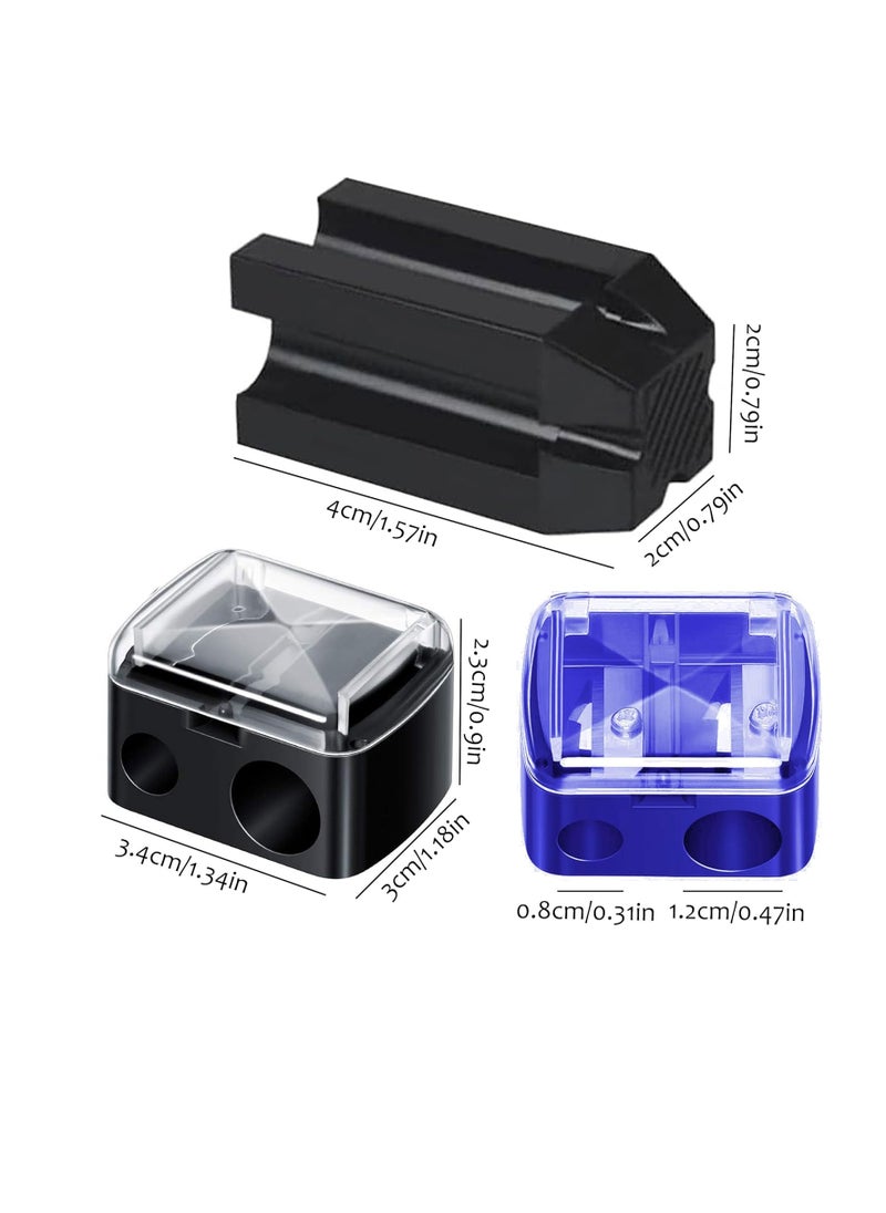 Caliee Caliee 3 Pack Makeup Pencil Sharpener 4 in 1 Eyebrow Makeup Sharpening Tool Duckbill Shape Eyebrow Pencil Sharpener Travel-Friendly Cosmetic Pencil Sharpener Set  - Image 5