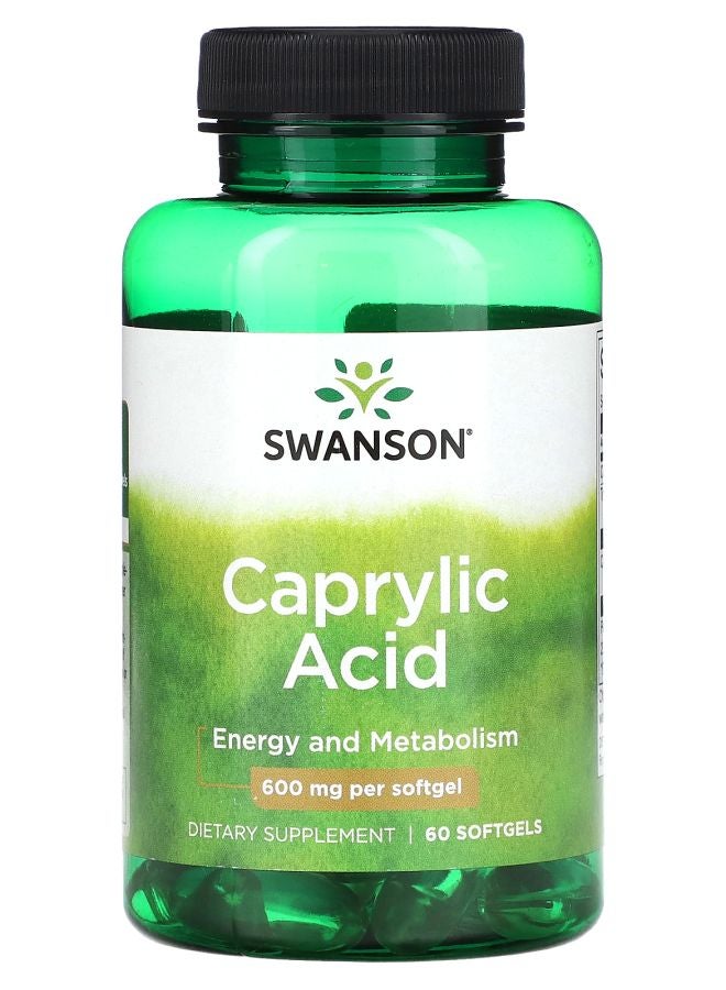 SWANSON Caprylic Acid 600 mg 60 Softgels