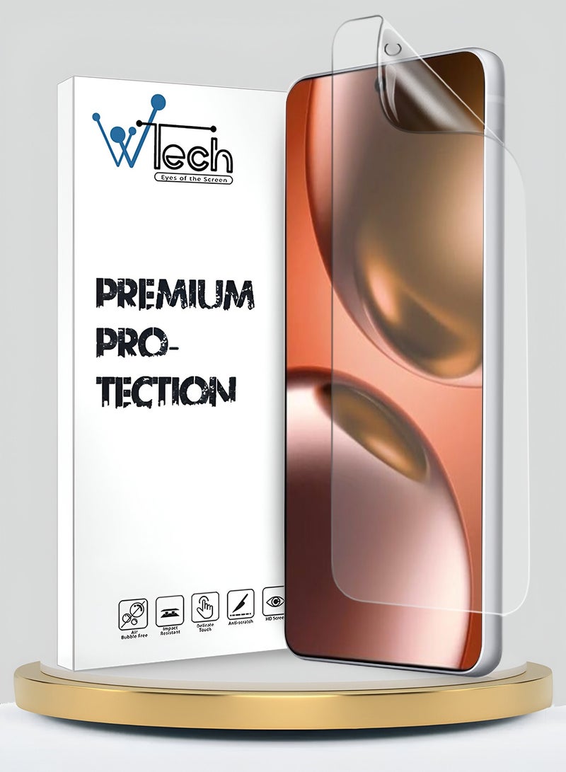 Wtech Realme GT 7 5G / Realme GT 7T 5G 2025 Premium Hydrogel Film Thin and Flexible Screen Protector (MSHFMN) - Clear - Image 1
