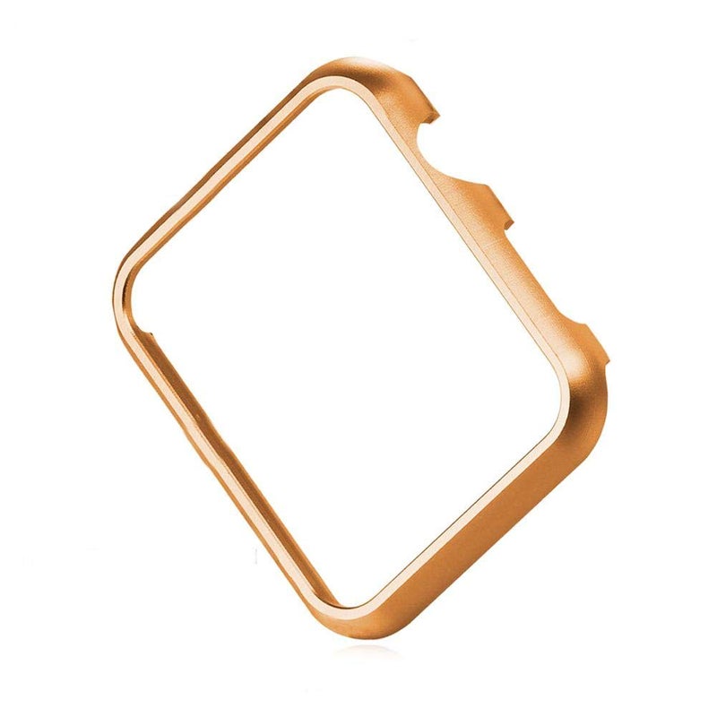eWINNER Apple Watch 42mm Metal Hard Protective Stainless Steel Slim Case, Gold - Image 1