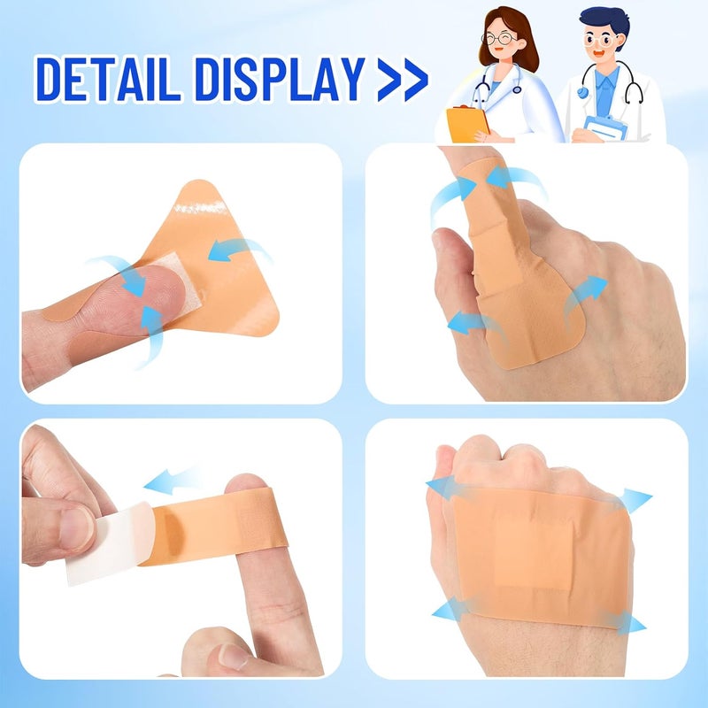Bgtecho 720 Pcs Adhesive Bandages Variety Pack Flexible Adhesive Bandage Bulk Assorted Sizes Fingertip Bandages Breathable  Waterproof Bandage for First Aid and Wound Care - Image 4