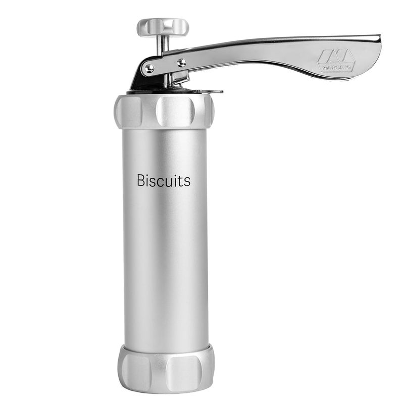 Marcato Atlas Deluxe Biscuit Maker Cookie Press, Made in Italy, Stainless Steel, Includes 20 Cookie Disc Shapes - Image 1