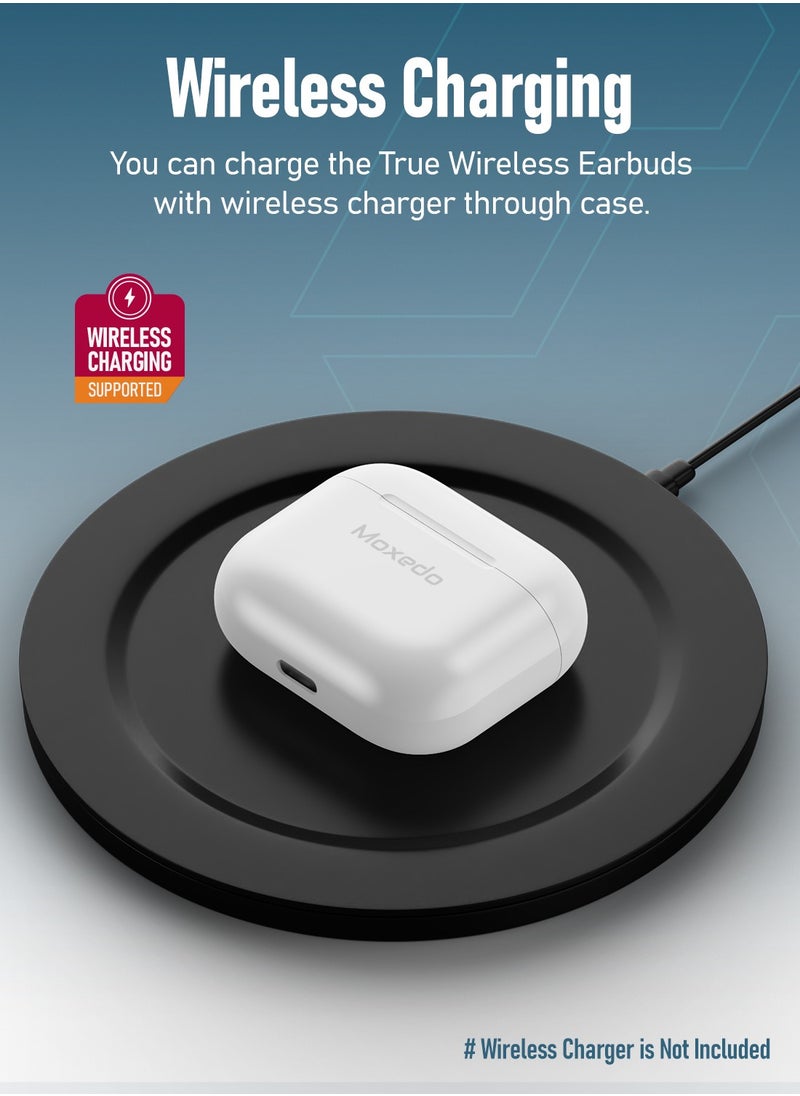 Moxedo - Moxedo S2 True Wireless Earbuds Bluetooth 5.3 Earphones Stereo with Microphone, 5H Play Time with Wireless Charging Case for Phones, Sports and Work - Image 1