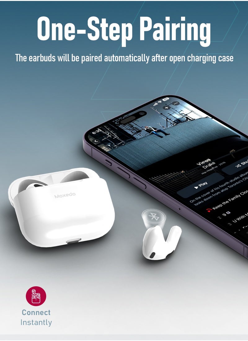 Moxedo - Moxedo S2 True Wireless Earbuds Bluetooth 5.3 Earphones Stereo with Microphone, 5H Play Time with Wireless Charging Case for Phones, Sports and Work - Image 1