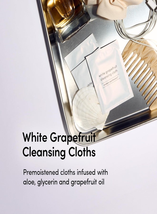 LATHER White Grapefruit Cleansing Cloths (40 Count Individually Wrapped (7.8" x 5.5" Premoistened with Aloe, Glycerin, Grapefruit Oil - Gentle Face Wipes - Vegan & Cruelty Free - Beauty & Skin Care - Image 2