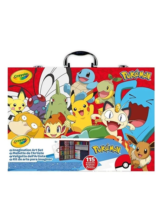 Crayola Pokémon Artist Briefcase, 115-Piece Creative Set, Ages 5+, Multicoloured - Image 3