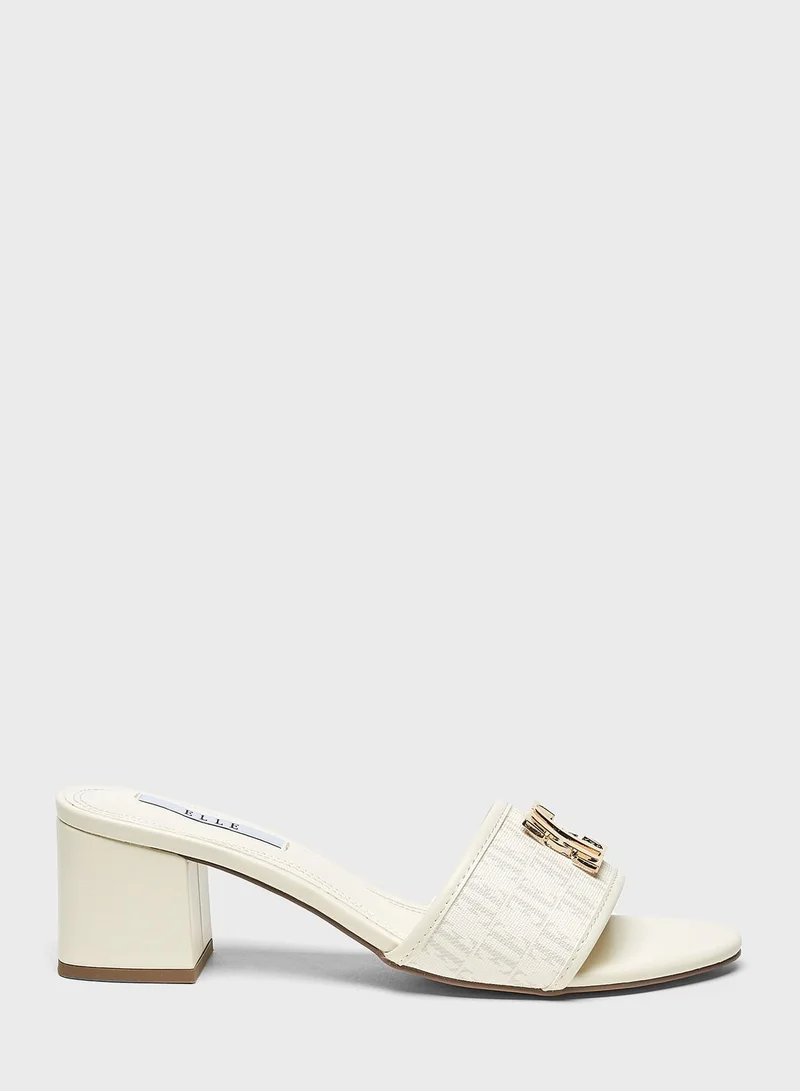 ELLE One Strap Block Heel Sandals