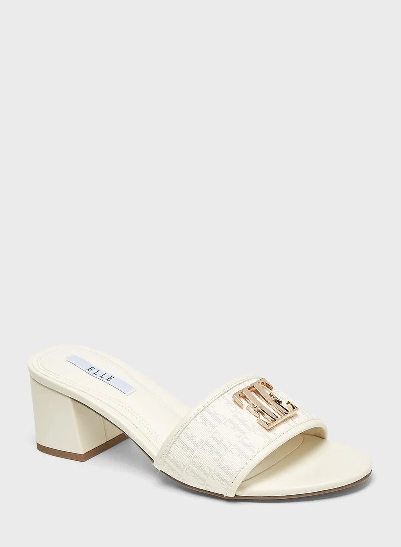 ELLE One Strap Block Heel Sandals