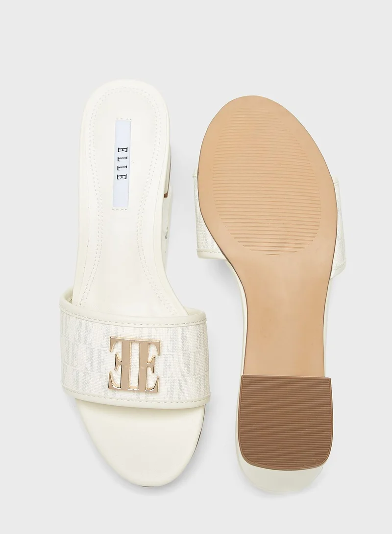 ELLE One Strap Block Heel Sandals