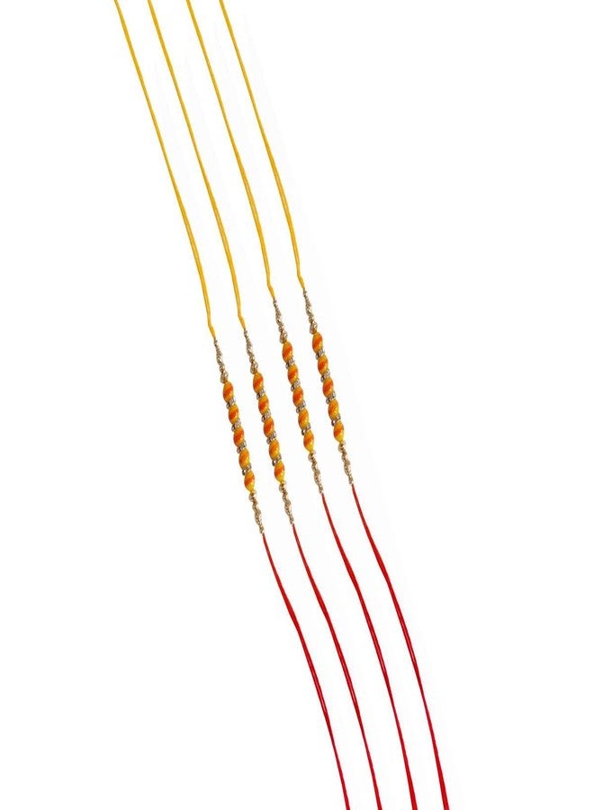 Suninow Designer Multicolor Beads Rakhi(Pack of 4)