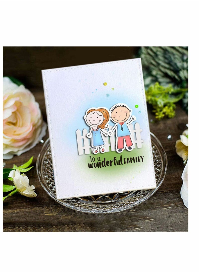 Y&D Clear Stamps Silicone Cards, Happiness Family for Card Making Decoration DIY Scrapbooking  - Image 3