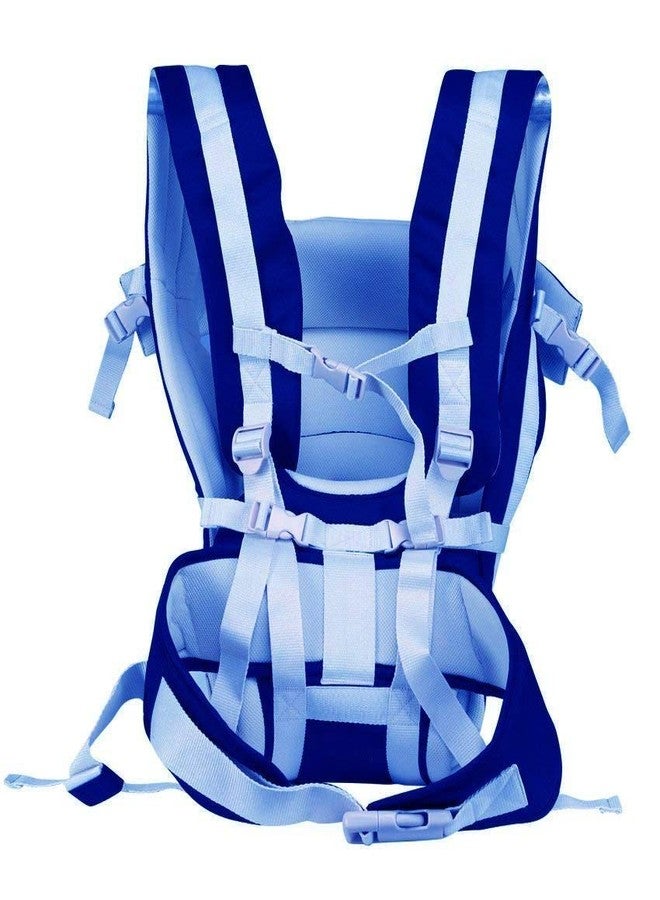 Crawl'in 4-in-1 Adjustable Baby Carrier Cum Kangaroo Bag/Honeycomb Texture Baby Carry Sling/Back/Front Carrier for Baby with Safety Belt and Buckle Straps (Royal Blue) - Image 2