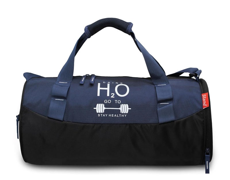 SFANE Black H20 Gym Bags for Men with Separate Shoe Compartment Sports Gym Bag for Women Duffle Bags for Gym, Duffel Bags Sports Bag - Black - Image 2