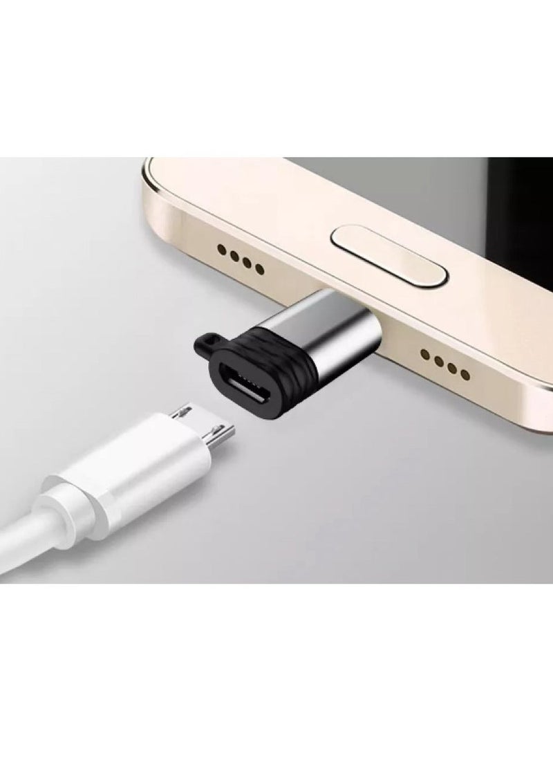 Raxoom محول USB-C إلى Micro USB ET-TC13 - محول سريع لنقل البيانات والشحن (أسود) - Image 2