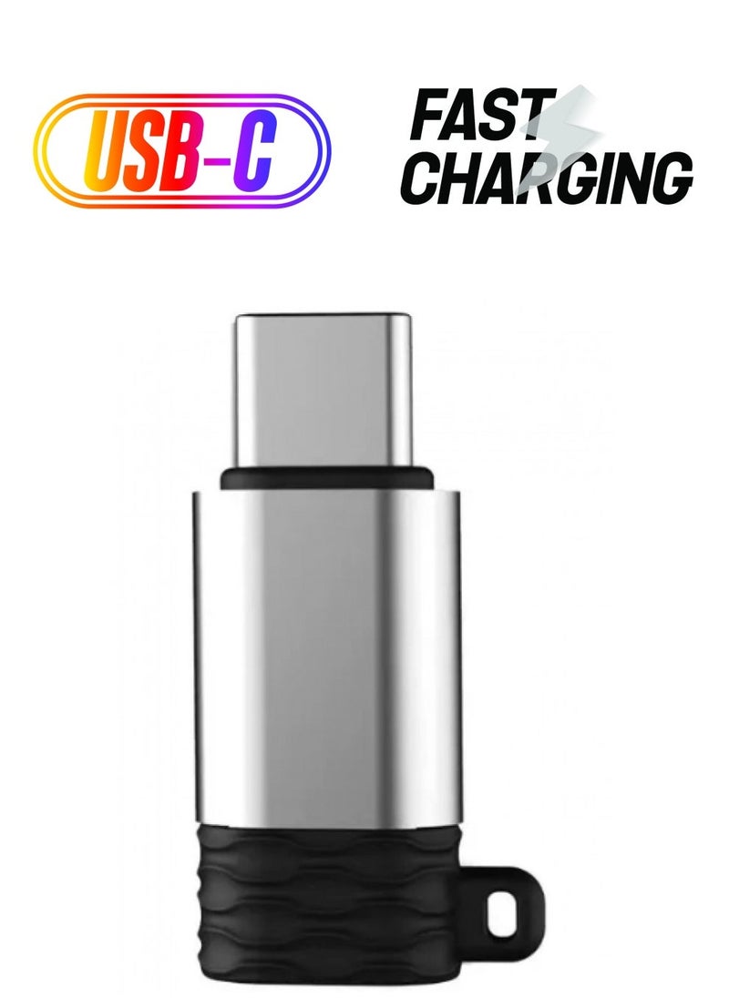 Raxoom محول USB-C إلى Micro USB ET-TC13 - محول سريع لنقل البيانات والشحن (أسود) - Image 1