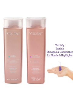 Tec Italy Lumina Shampoo & Conditioner Bundle Pack  - Image 2
