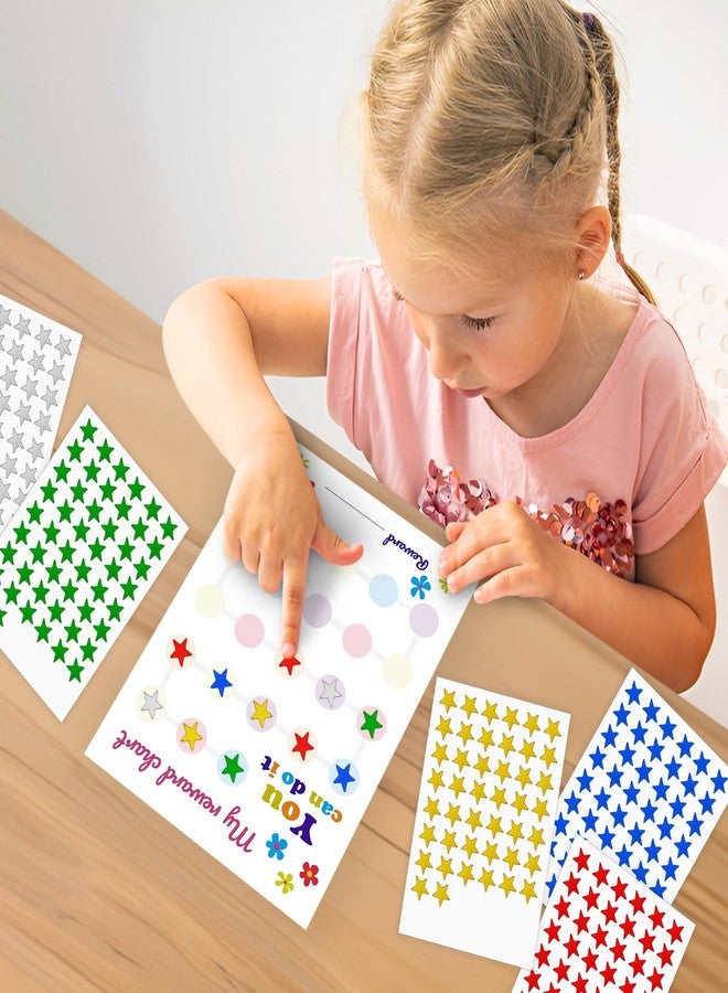 EXTRIC Star Stickers 1216 Pack Assorted Colors. Foil Star Stickers ' Diameter, Great for Kids Reward, Arts and Crafts, Homeschool Supplies - Image 3