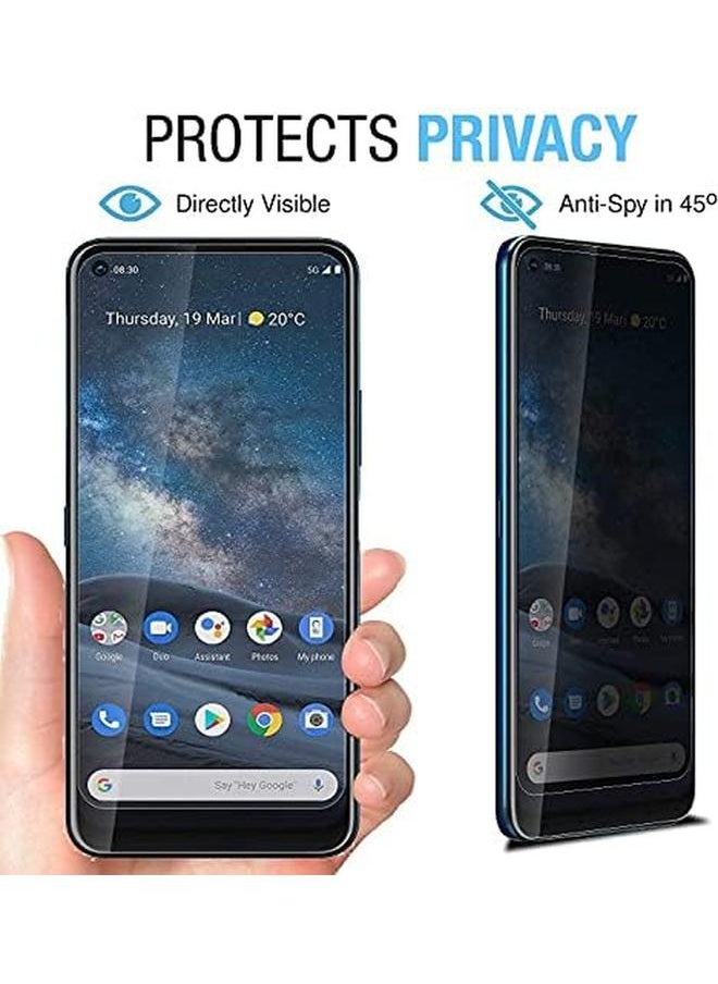 erorex - 2 Pack Privacy Screen Protector Compatible With Nokia 5.4, Full Coverage Case Friendly Anti Spy 9H Hardness Tempered Glass - Image 1