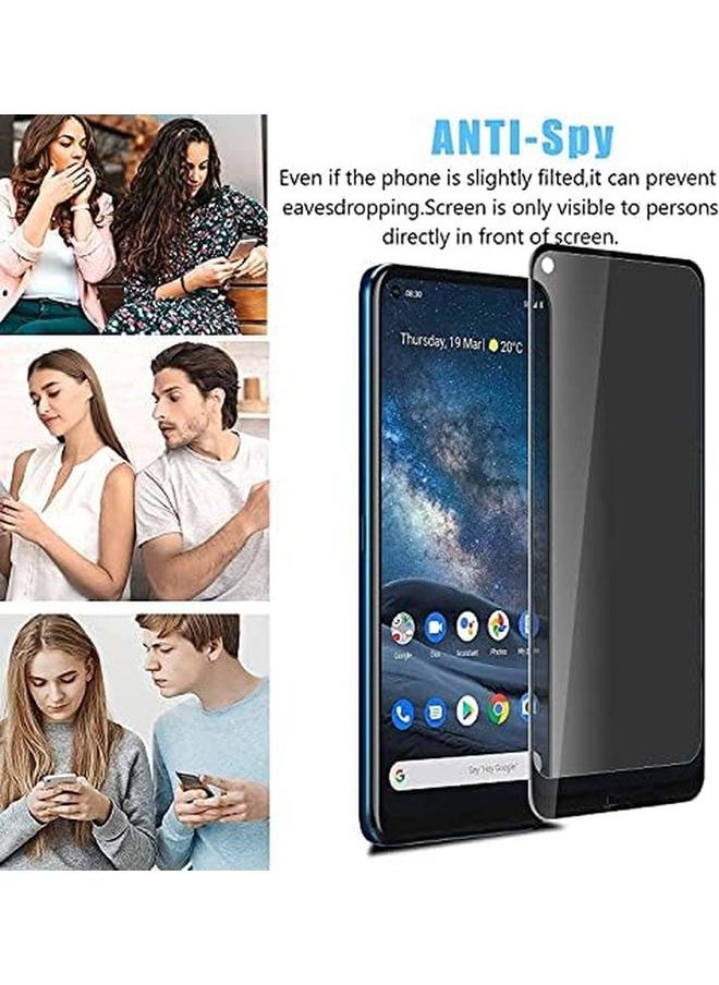 erorex - 2 Pack Privacy Screen Protector Compatible With Nokia 5.4, Full Coverage Case Friendly Anti Spy 9H Hardness Tempered Glass - Image 1