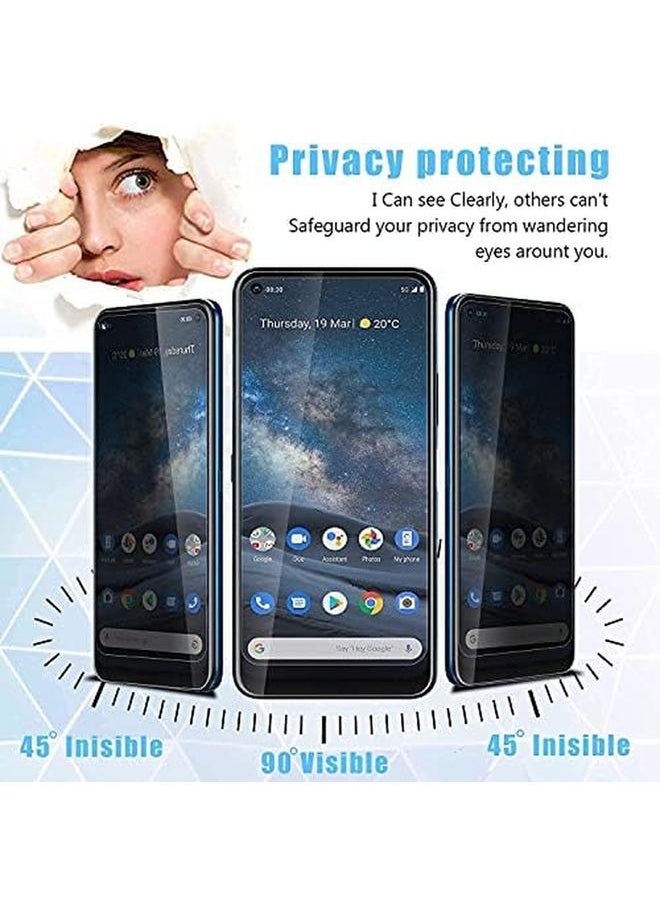 erorex - 2 Pack Privacy Screen Protector Compatible With Nokia 5.4, Full Coverage Case Friendly Anti Spy 9H Hardness Tempered Glass - Image 1